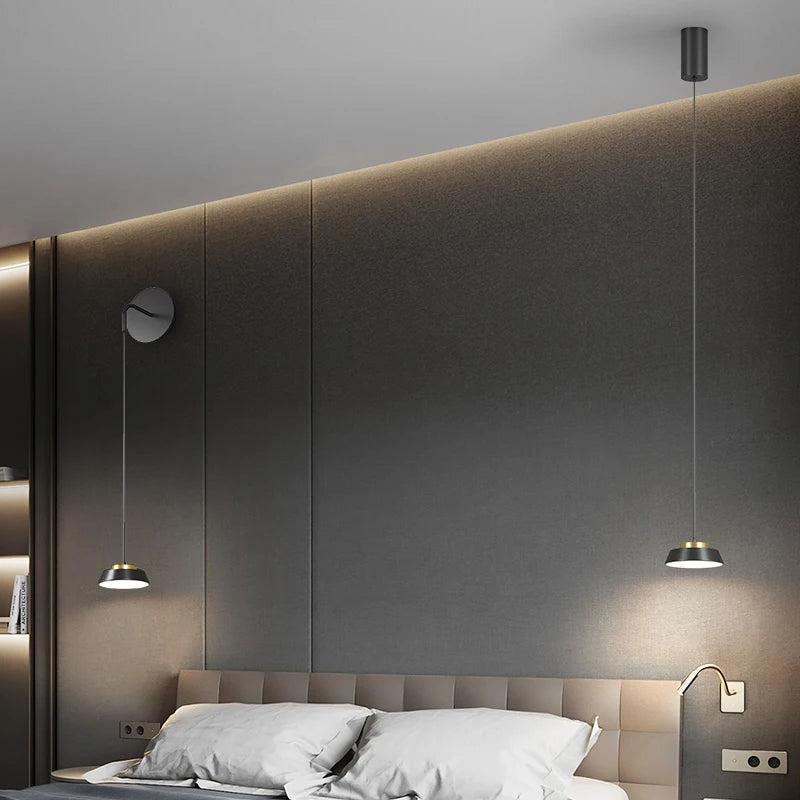 suspension moderne minimaliste en luxe noir design élégant