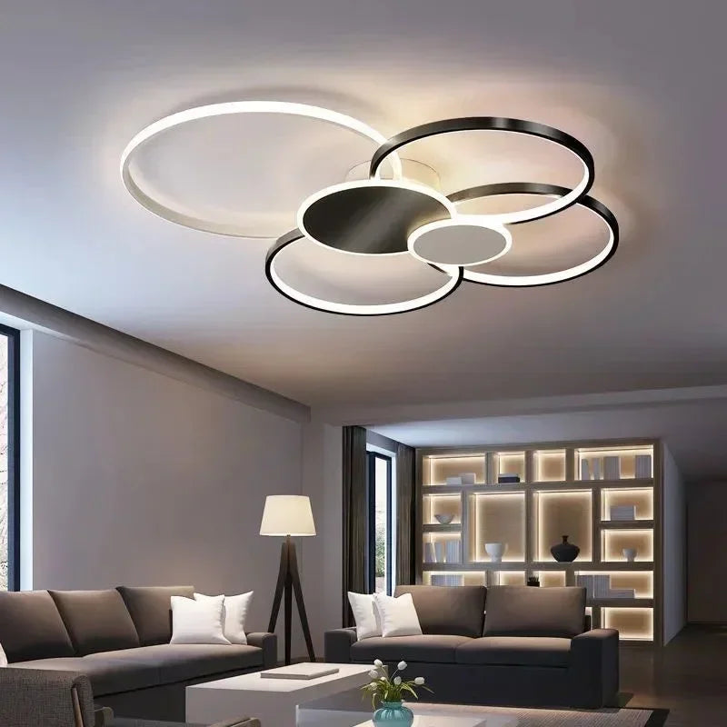 plafonnier design moderne circulaire en led pour intérieur élégant