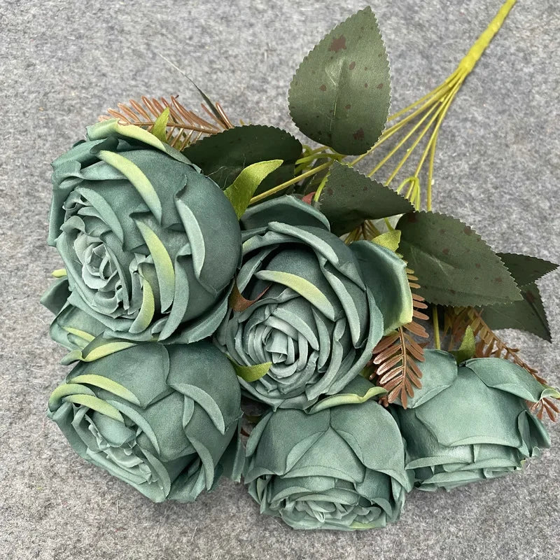 bouquet de roses artificielles pour mariage et décoration jardin