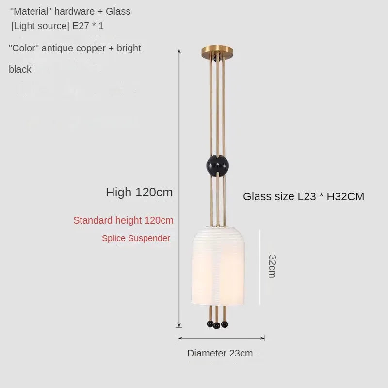 suspension moderne en verre pour décoration créative et élégante