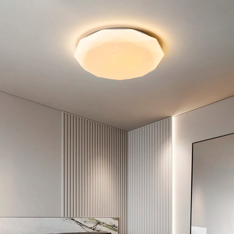 lustre led diamant gypsophile protection des yeux minimaliste