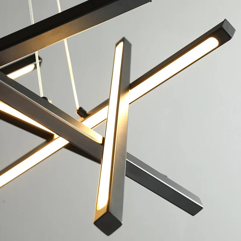 lustre minimaliste design lumière géométrique pour intérieur élégant