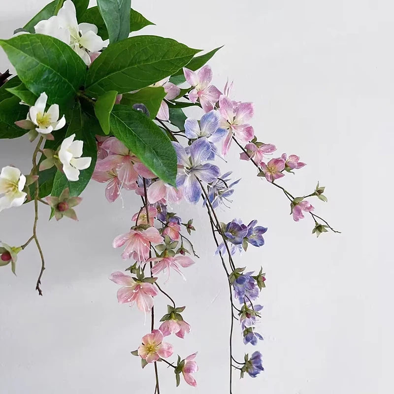 fleurs artificielles suspendues jasmin décoration mariage pour balcon