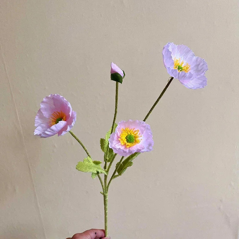 fleurs artificielles coquelicots pour mariage et décoration intérieure