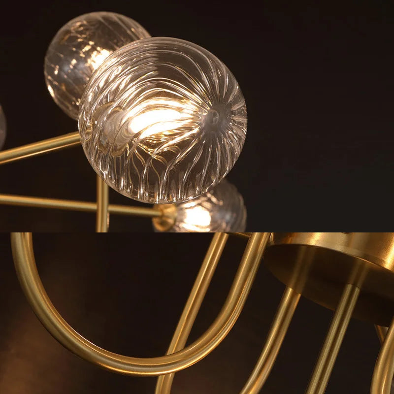 lustre led design moderne en forme de haricot magique