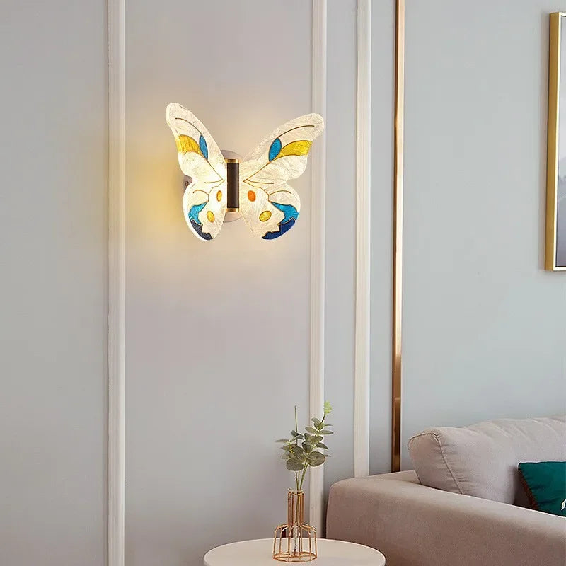 applique murale LED papillon pour chambre d'enfant décoration murale