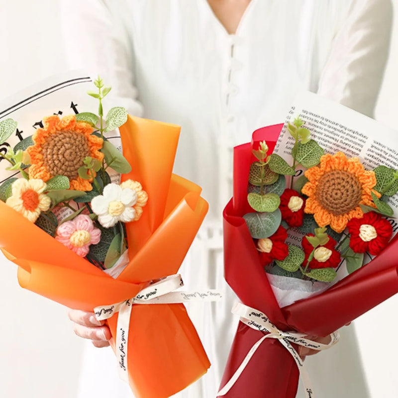 bouquet de tournesols au crochet fait main pour cadeaux et décorations