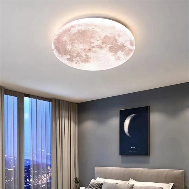 plafonnier lune lampe led éclairage romantique pour balcon et chambre enfant