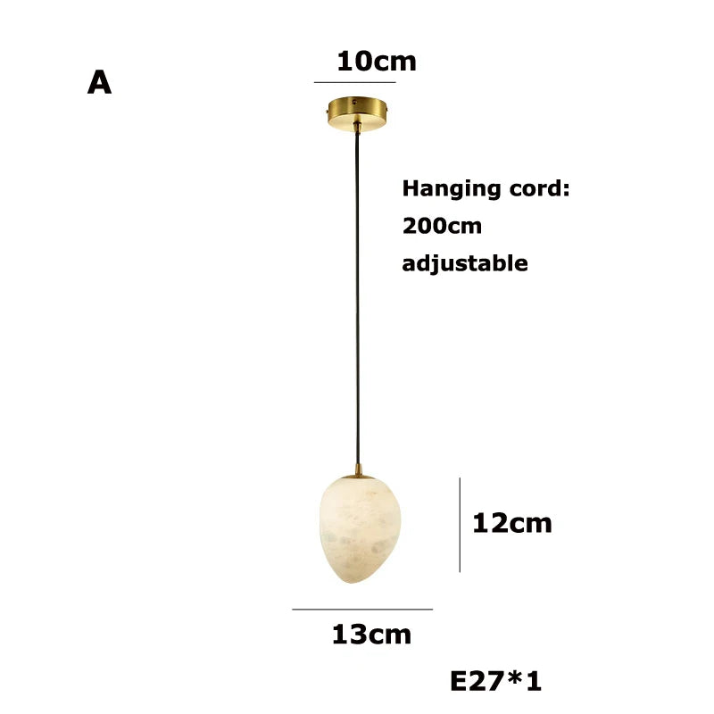 lustre suspendu en marbre géométrique design moderne pour intérieur