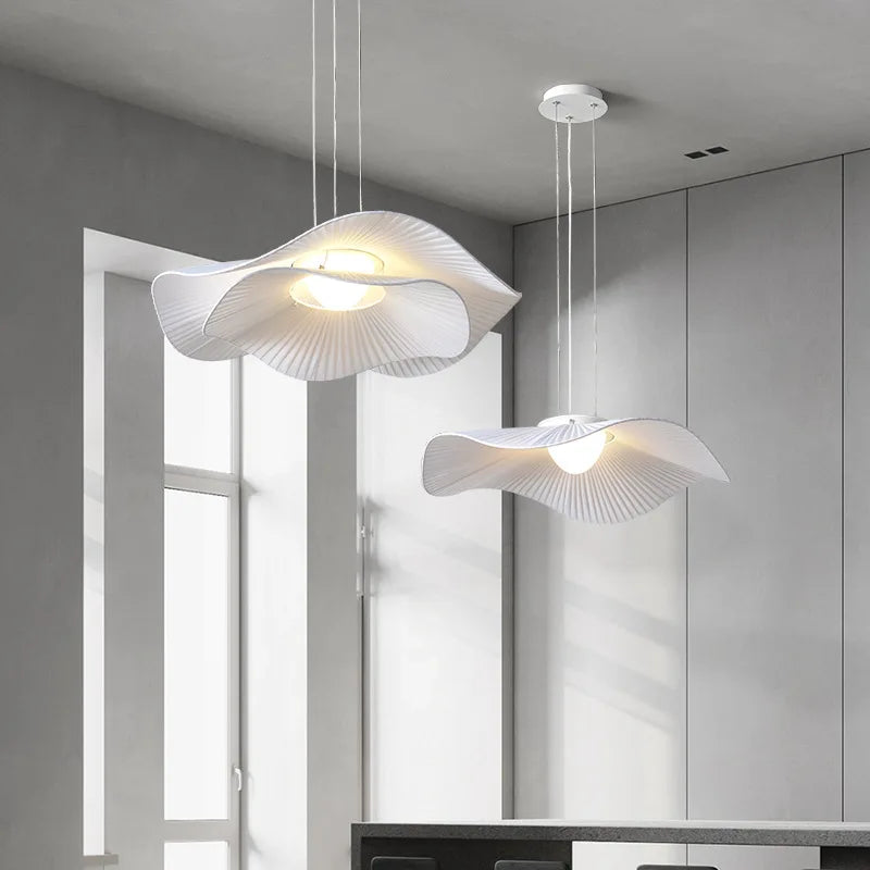 lustre nordique design lotus éclairage led moderne pour intérieur