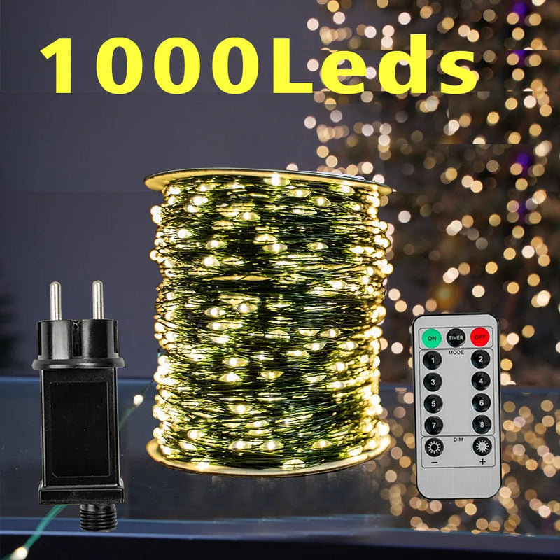 guirlande lumineuse 1600 led pour décoration extérieure et événements festifs