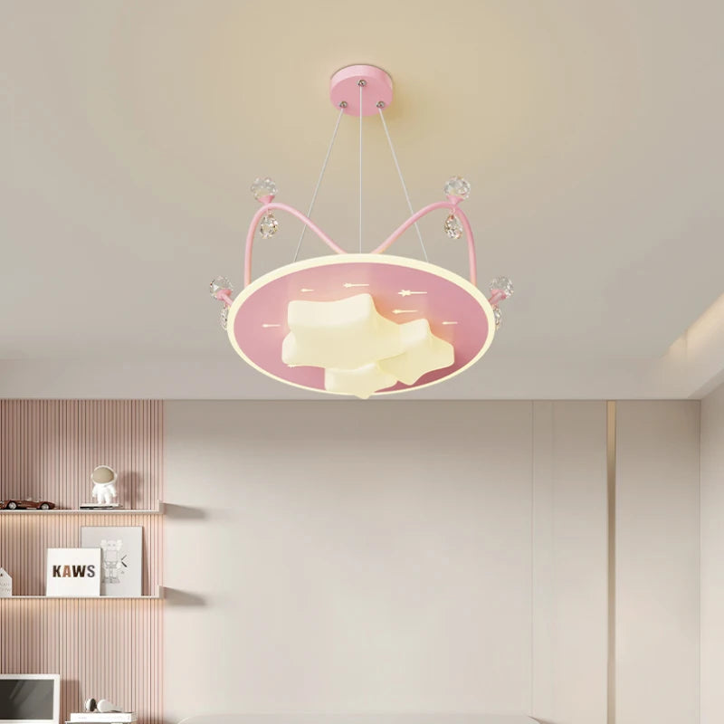 lustre nuage cristal romantique pour chambre d'enfant décoratif