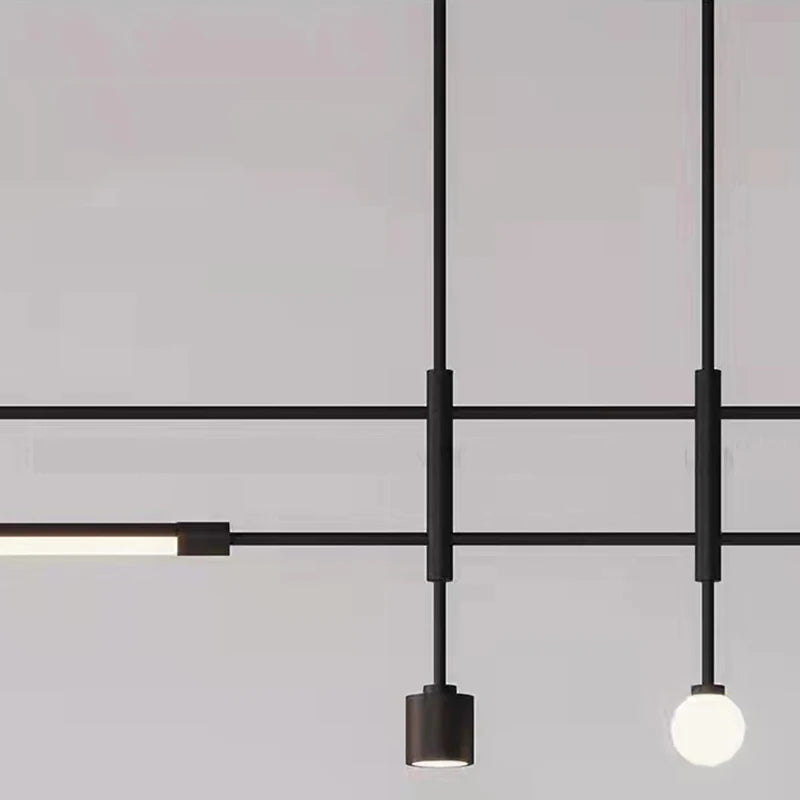 lustre minimaliste réglable en hauteur pour divers espaces