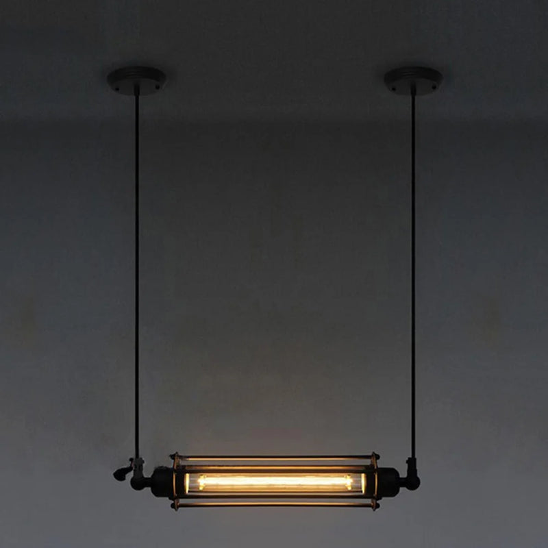 lampe suspendue industrielle rétro pour loft café restaurant avec luminaires réglables