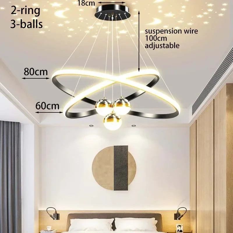 lustre led moderne ciel étoilé pour décoration intérieure