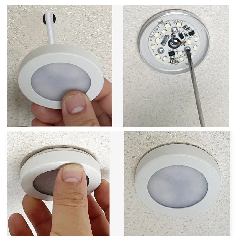 ultra-thin light, mini led lighting in cabinet, display cabinet, cabinet, stairwell small downlight AC220V free opening 3W 5W 7W