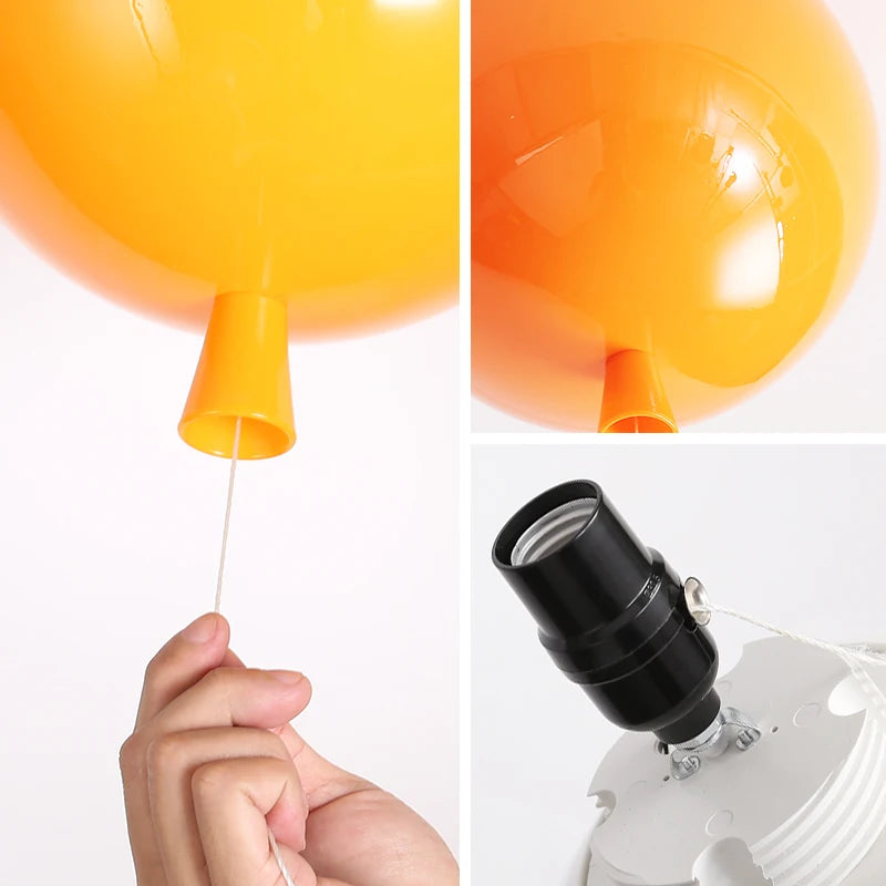 "plafonnier ballon moderne en acrylique luminaires de décoration nordique"