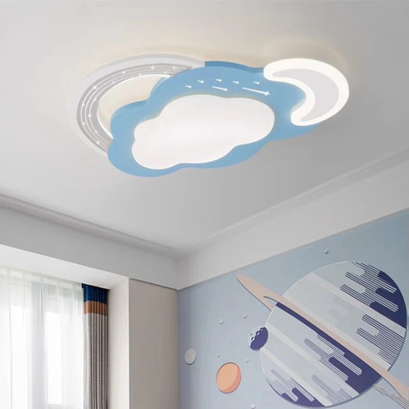 plafonnier moderne nuage arc-en-ciel pour chambre enfant