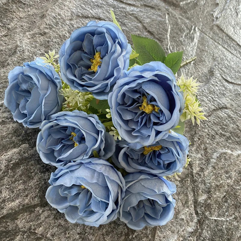 bouquet de roses en soie pour mariage et décoration intérieure