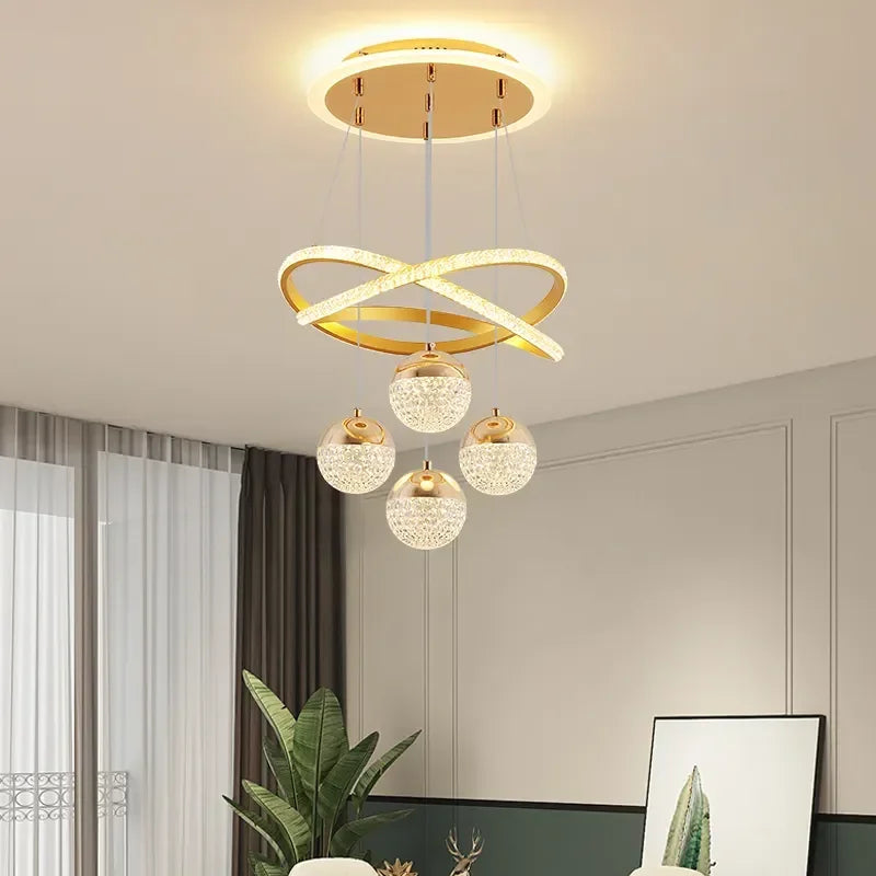 lustre circulaire moderne à intensité variable pour décoration intérieure