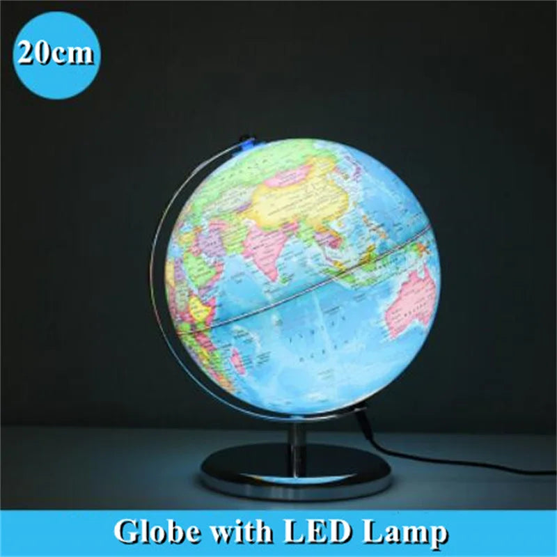 globe terrestre complet avec impression hd et lumières led