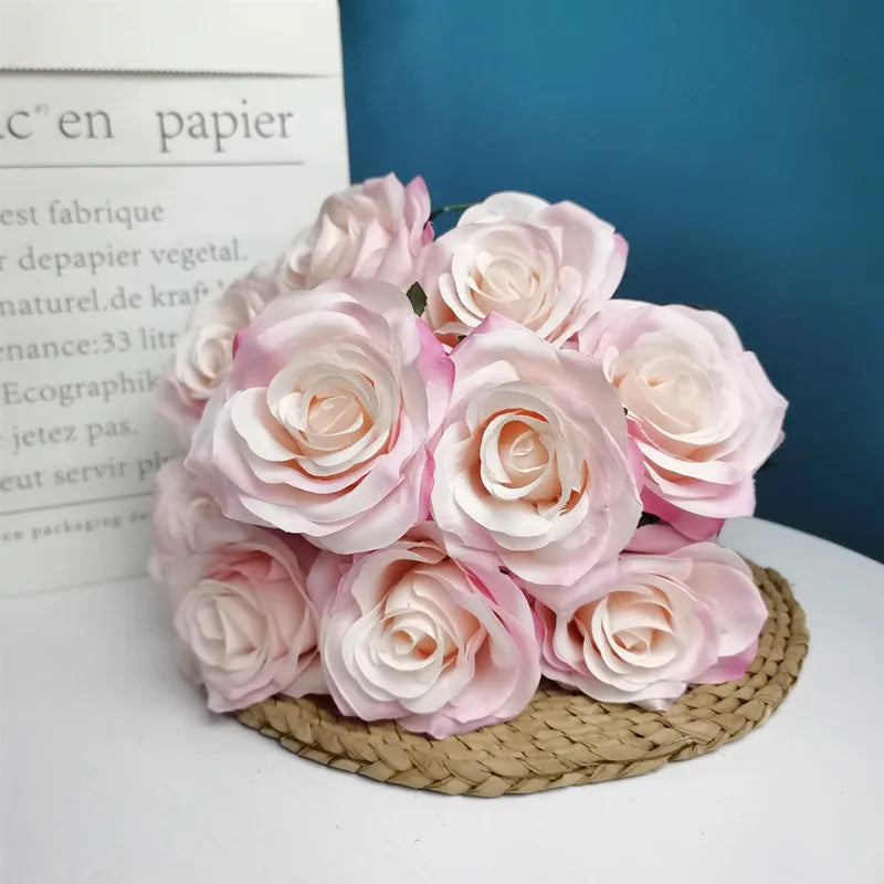 bouquet de roses artificielles pour mariage et décoration intérieure