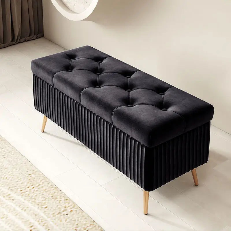 banc nordique avec rangement tabouret de luxe polyvalent et pratique