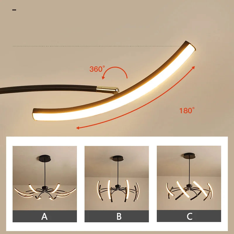 lustre moderne réglable pour intérieur design élégant