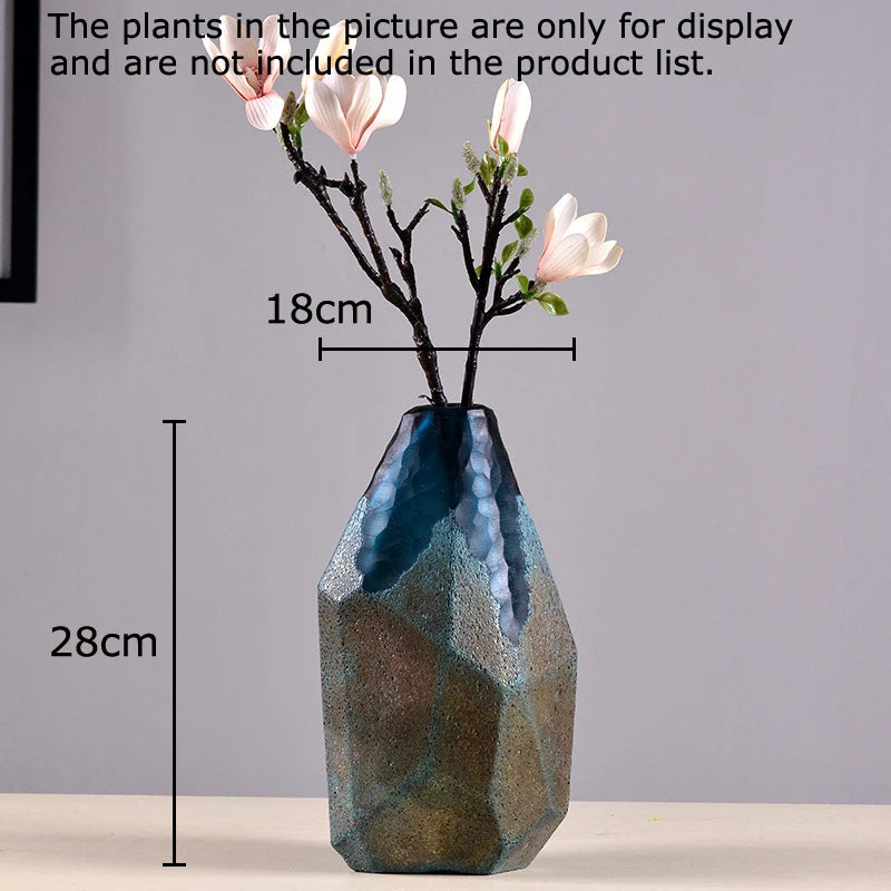 vase en verre géométrique pour décoration moderne et esthétique