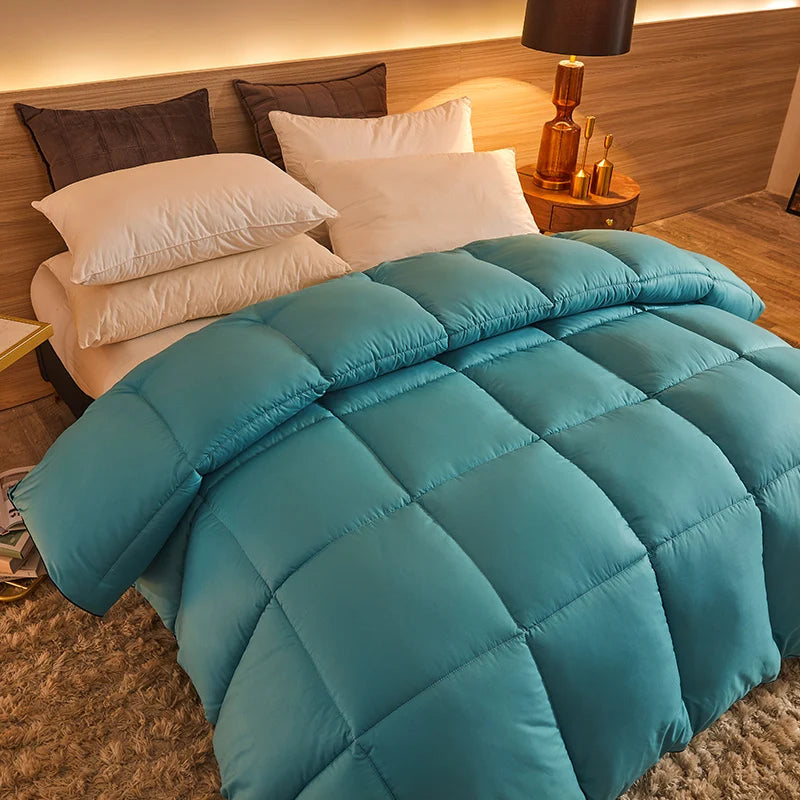 couette matelassée en duvet d'oie épaisse pour hiver confortable