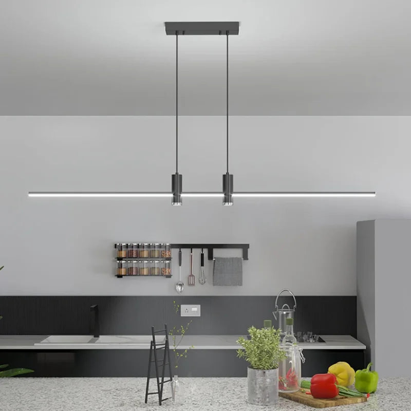 Kitchen Island Pendant Lamp Long Ceiling Hanging Light Chandelier Suspension Lighting for Dining Room