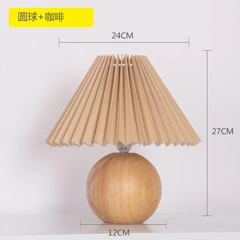 lampe à poser moderne en bois et rotin pour décoration intérieure