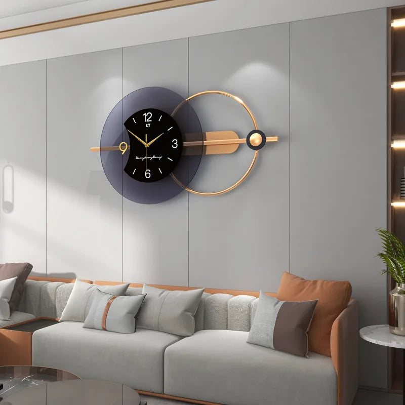 horloge murale 3d design moderne silencieuse décoration artistique nordique