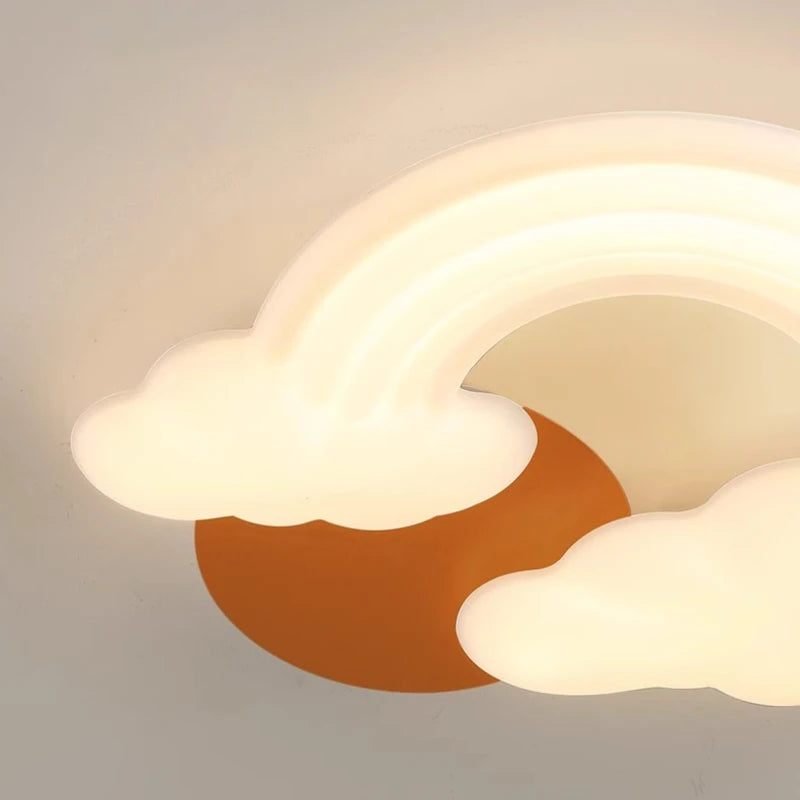 plafonnier romantique nuage arc-en-ciel pour enfant décoratif et moderne