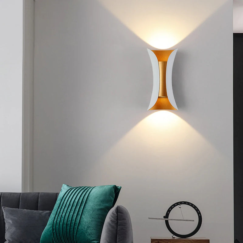 applique murale led moderne en aluminium étanche pour décoration extérieure