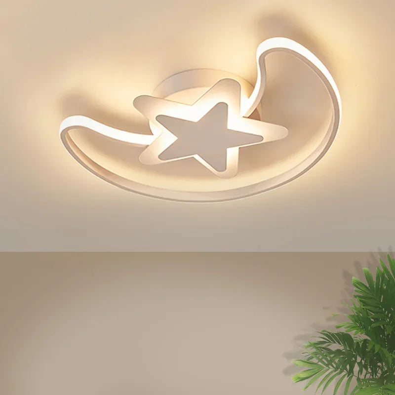 lustre moderne à leds avec motif étoilé pour intérieur