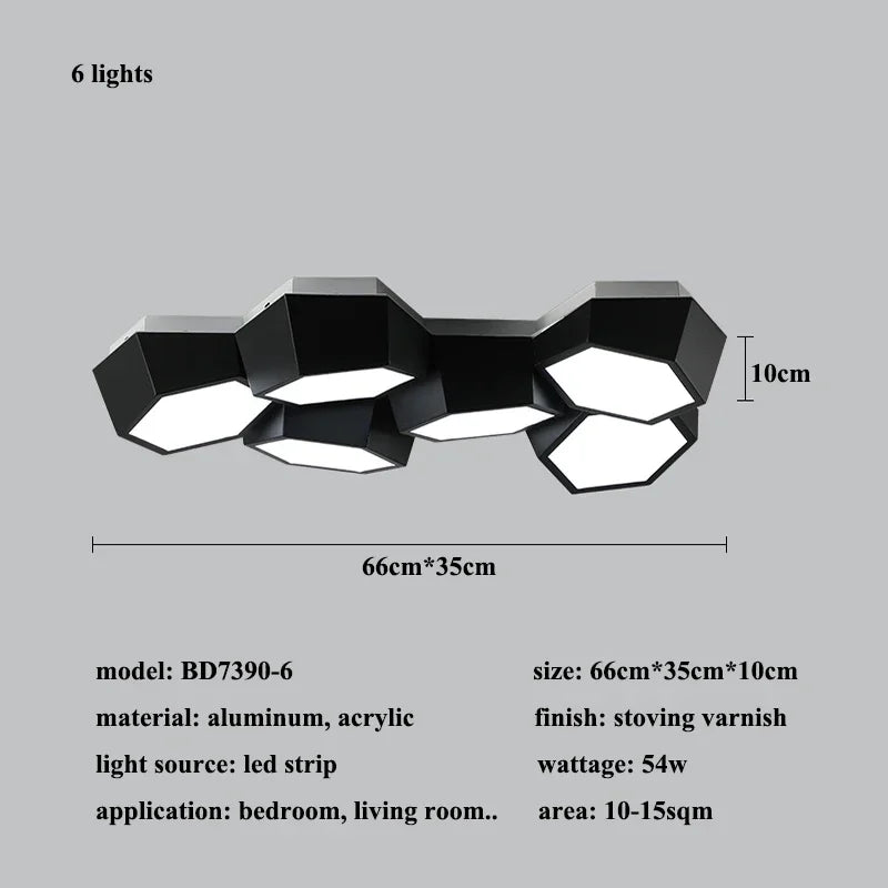 plafonnier led moderne à intensité variable pour intérieur décoratif