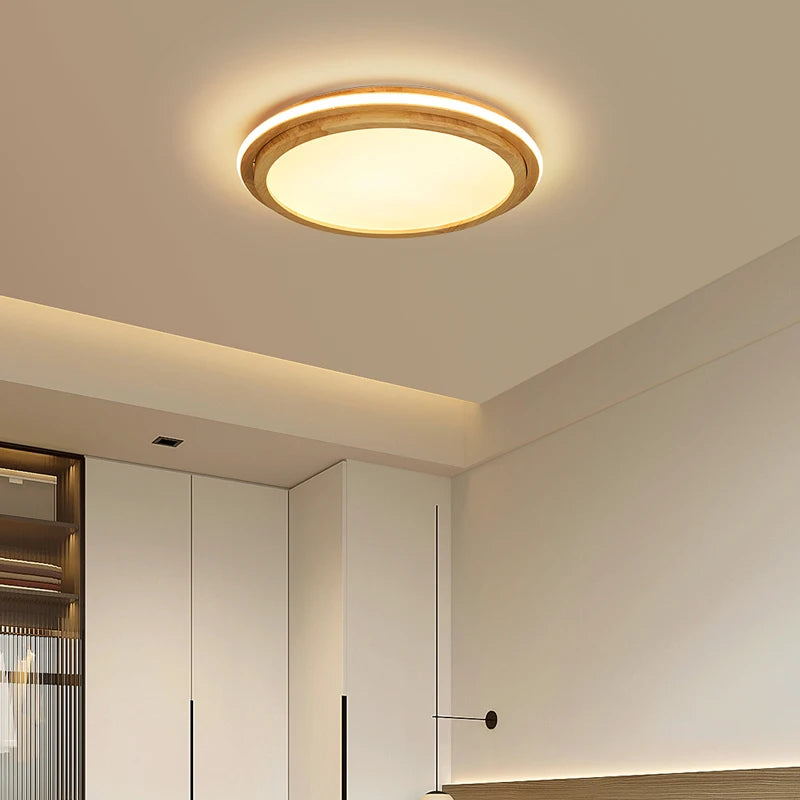 plafonnier led style japonais pour entrée et couloir