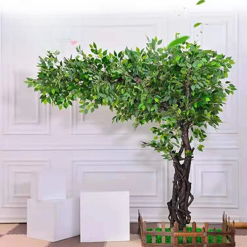 arbre artificiel banyan décoratif pour intérieur et hôtel