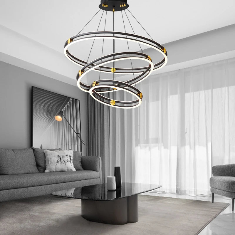 lustre led circulaire minimaliste dimmable éclairage rmodern