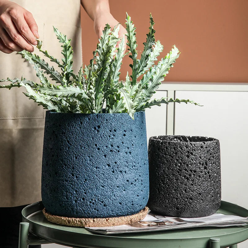 pot de fleur moderne en ciment pour décoration intérieure et extérieure