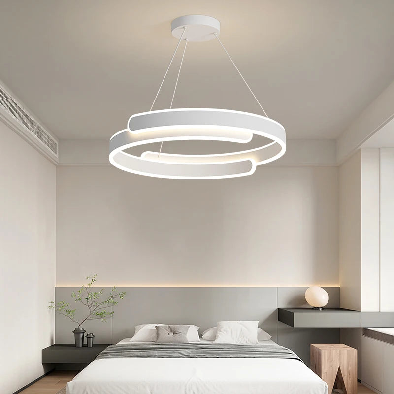 suspension led anneau design pour décoration intérieure élégante