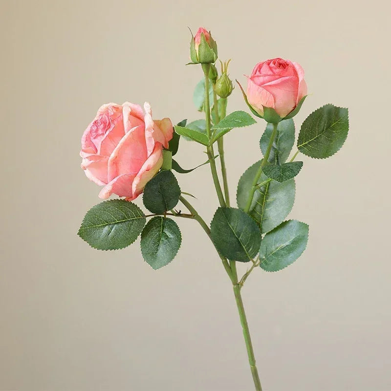 roses artificielles en soie pour décoration intérieure et extérieure