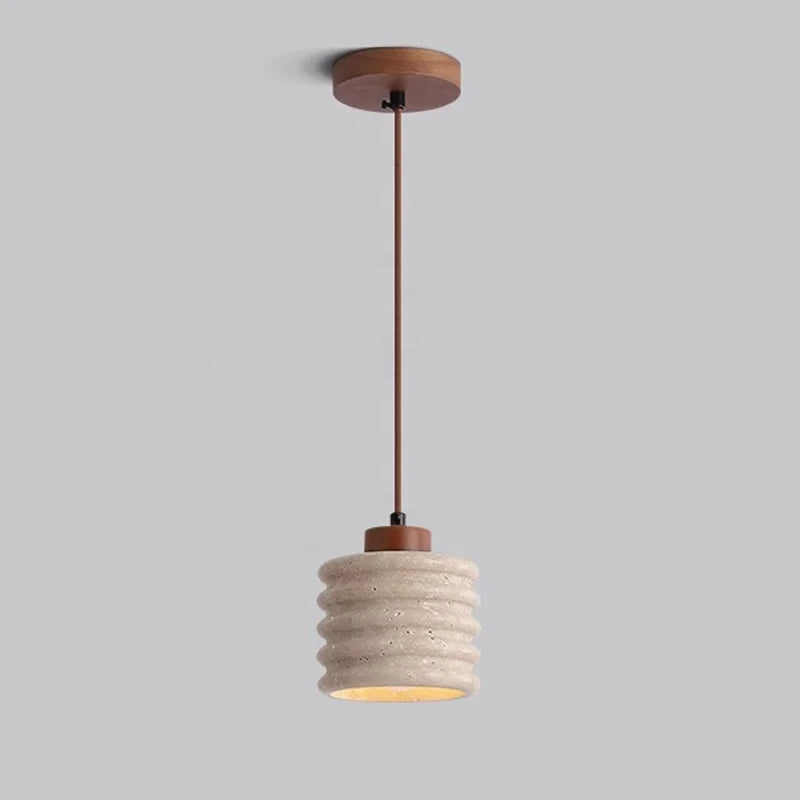 lustre wabi-sabi design bois décoration intérieure suspension