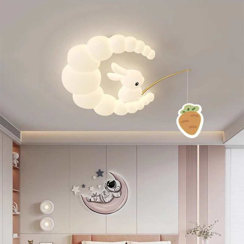 plafonnier lapin mignon pour chambre d'enfant moderne et chaleureuse