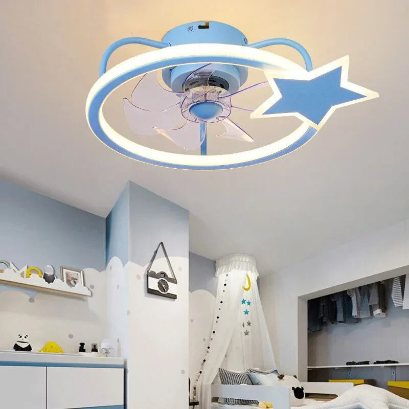 ventilateur de plafond intelligent avec lumières et télécommande