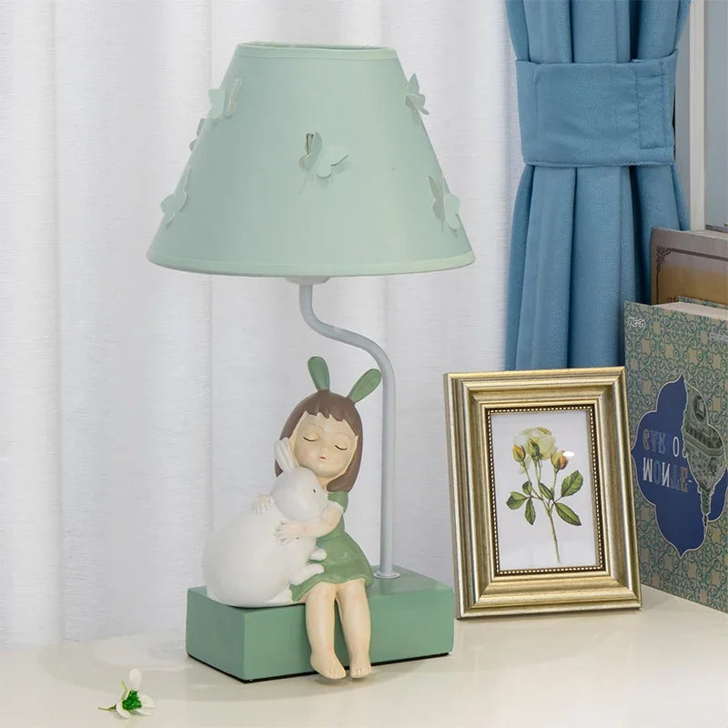 lampe à poser papillon lapin décoration moderne pour chambre