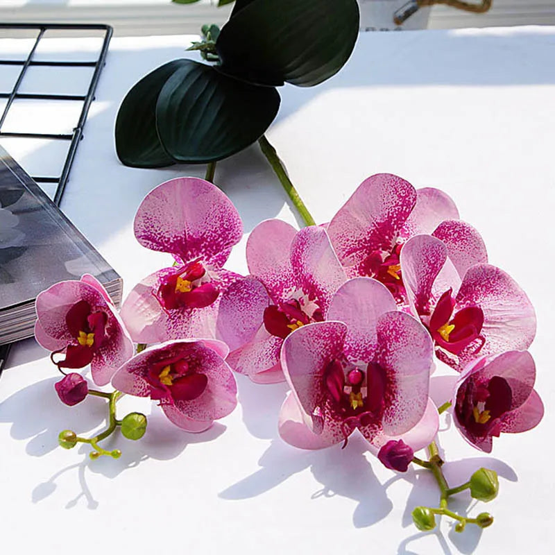 fleurs artificielles orchidées décoratives pour mariage et jardin