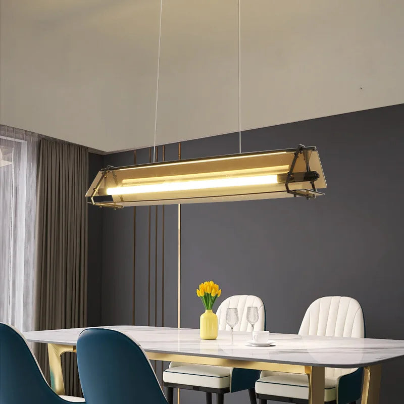 suspension design moderne led minimaliste pour cuisine