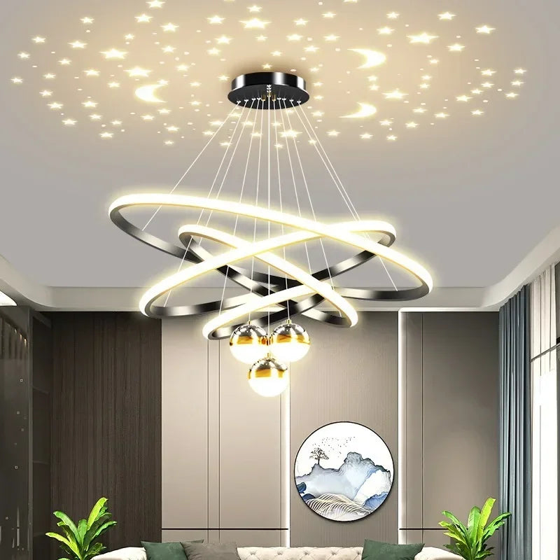 lustre led moderne ciel étoilé pour décoration intérieure